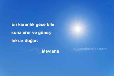 Güneşle İlgili Güzel Sözler
