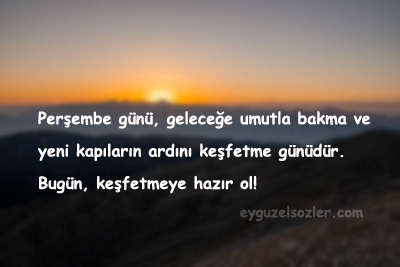 Perşembe Günü İle İlgili Sözler