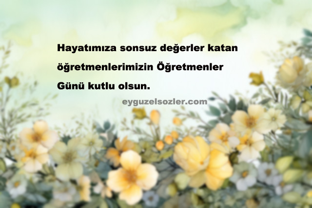 Sınıf Öğretmenine Öğretmenler Günü Mesajı