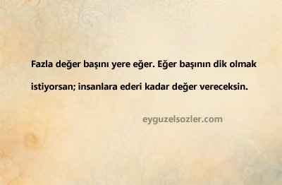 Sana Değer Vermeyen İnsanlara Sözler