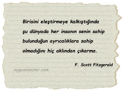F. Scott Fitzgerald Sözleri