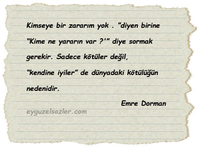 Emre Dorman Sözleri