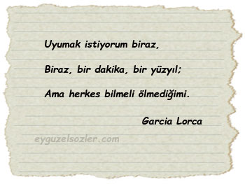 Garcia Lorca Sözleri